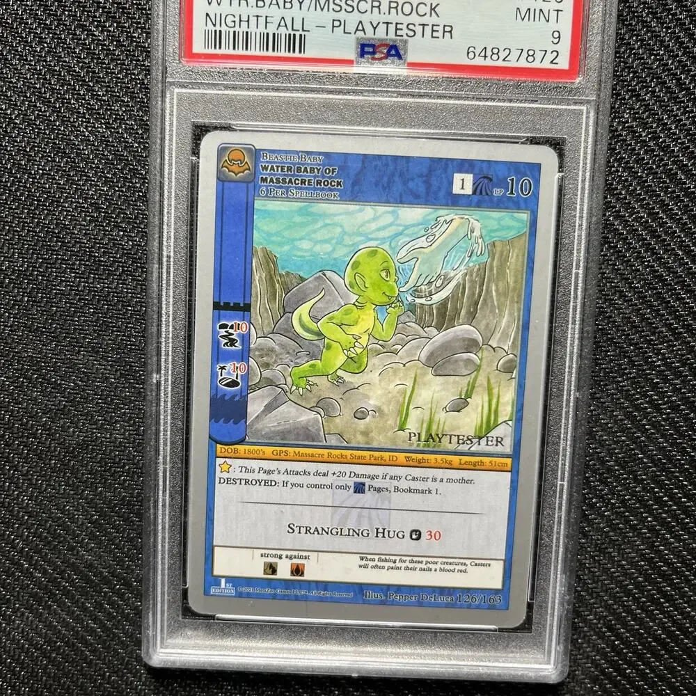 Metazoo Playtester Water Baby PSA 9 Nightfall 1st Edition Silver Border Non Holo